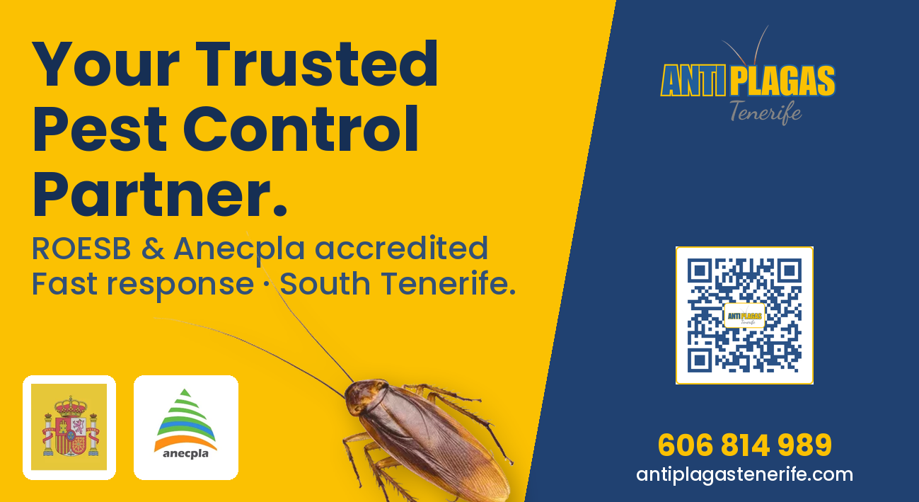 AntiPlagas Tenerife - Your Trusted Pest Control Partner - Live Paws charity calendar ad